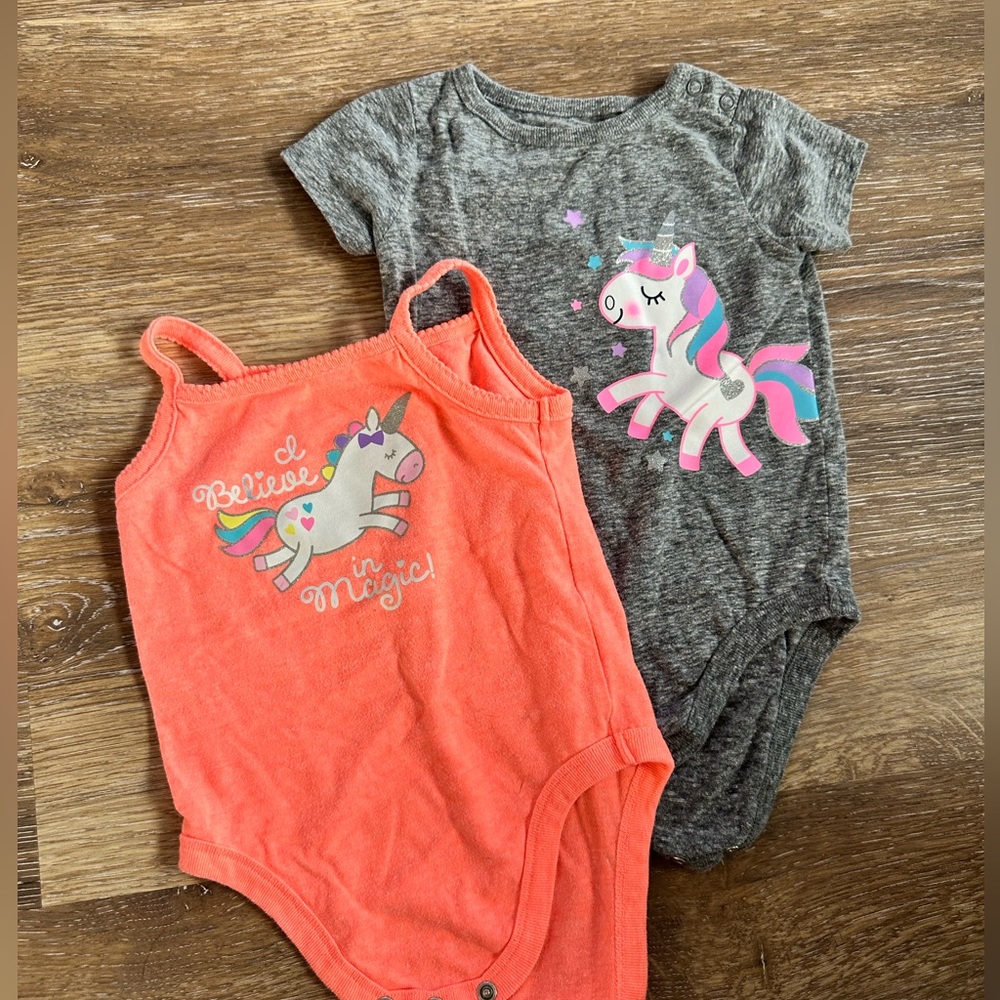 Garanimal unicorn onesies.